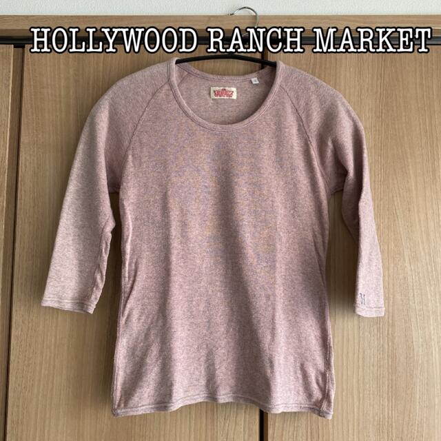 HOLLYWOOD RANCH MARKET(ハリウッドランチマーケット)のハリウッドランチマーケット ストレッチフライス ハーフスリーブ Tシャツ 日本製 レディースのトップス(Tシャツ(長袖/七分))の商品写真