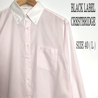 ブラックレーベルクレストブリッジ(BLACK LABEL CRESTBRIDGE)のブラックレーベル クレストブリッジ 長袖 ストライプ ボタンダウンシャツ L(シャツ)