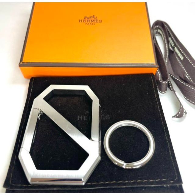 エルメス HERMES デルタ カラビナ キーリング メンズ キーホルダー