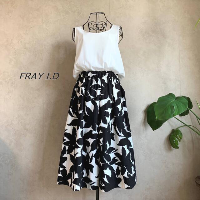 FRAY I.D - 【美品】FRAY I.D オールインワン サロンペット 総柄 ノースリーブ