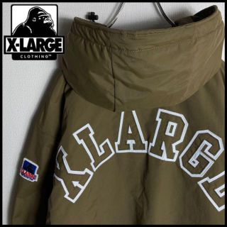 【極美品】エクストララージ くれまぐエア着用 アーチロゴ ナイロンパフジャケット