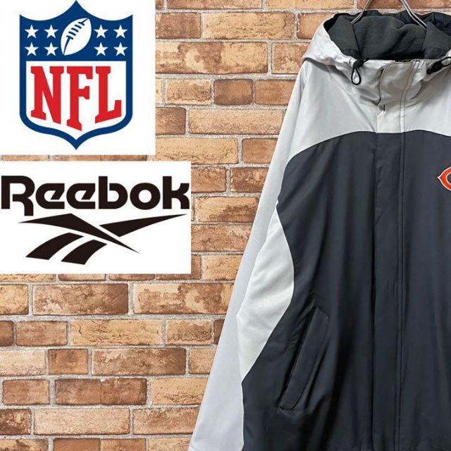 リーボック NFL シカゴベアーズ フリース ジップアップジャケット 刺繍