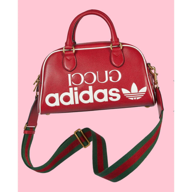 GUCCI - adidas x Gucci ミニ ダッフルバッグ ボストンバッグ 赤 GUCCI - adidas x Gucci ミニ ダッフルバッグ ボストンバッグ 赤