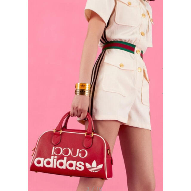 GUCCI - adidas x Gucci ミニ ダッフルバッグ ボストンバッグ 赤 GUCCI - adidas x Gucci ミニ ダッフルバッグ ボストンバッグ 赤
