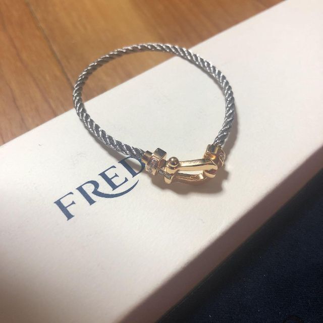 フレッド FRED フォース10 MM 純正 ハーフダイヤ ブレスレット K18