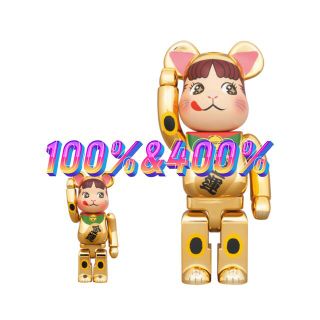 BE@RBRICK 招き猫 ペコちゃん 金運 金メッキの通販 100点以上 | フリマ 2022年ファッション福袋 ペコちゃん 招き猫 BE@RBRICK 金運 100%&400% 金メッキ キャラクターグッズ