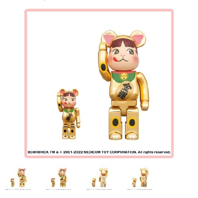 BE＠RBRICK 招き猫 ペコちゃん 金運 金メッキ 100% & 400%エンタメ/ホビー