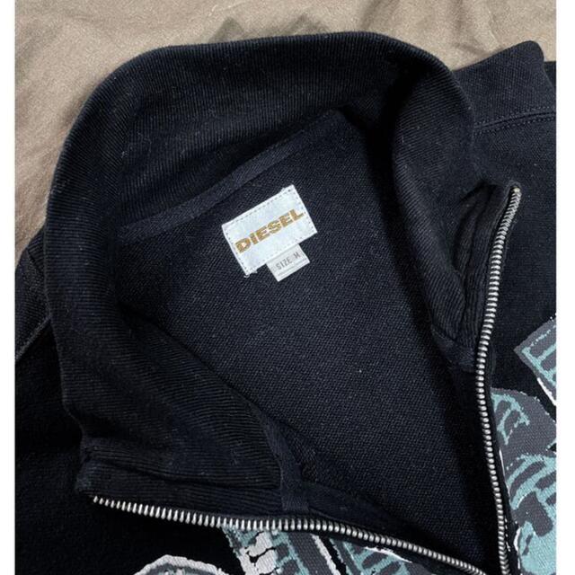 DIESEL(ディーゼル)のDIESEL ロゴ パーカー ジャケット ブラック M メンズのジャケット/アウター(ブルゾン)の商品写真