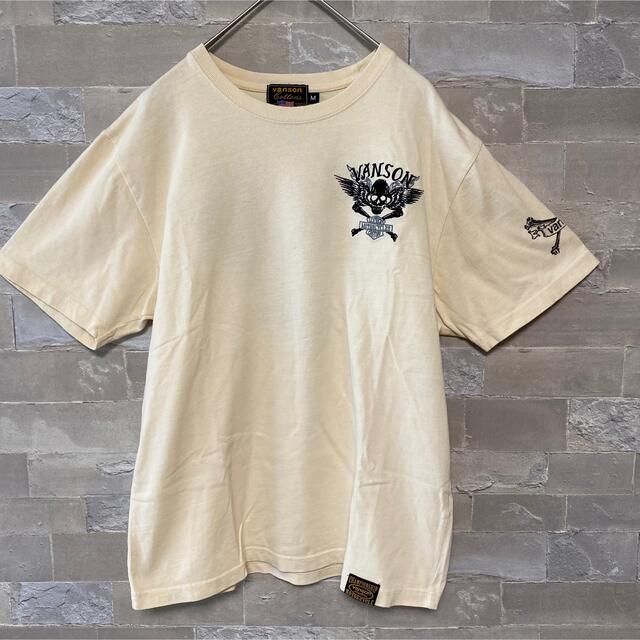 VANSON(バンソン)のvanson スカル　刺繍　Tシャツ メンズのトップス(Tシャツ/カットソー(半袖/袖なし))の商品写真