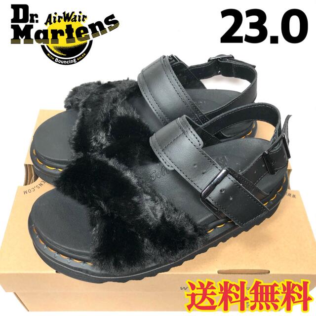 Dr.Martens(ドクターマーチン)の【新品】ドクターマーチン サンダル ファー ブラック 23.0 レディースの靴/シューズ(サンダル)の商品写真