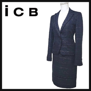 ICB - ICB ノーカラージャケットスーツの通販 by shop｜アイシービー 