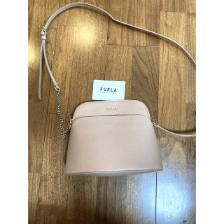 フルラ(Furla)のFURLA フルラ　チェーンバッグ　ショルダー　サフィアーノ　ピンクベージュ(ショルダーバッグ)