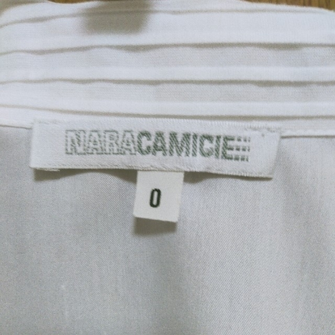 NARACAMICIE(ナラカミーチェ)のナラカミーチェ　NARACAMICIE シャツ ブラウス 七分袖 白 レディースのトップス(シャツ/ブラウス(長袖/七分))の商品写真