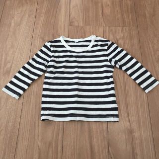 ムジルシリョウヒン(MUJI (無印良品))のボーダー長袖Tシャツ 90サイズ(Tシャツ/カットソー)