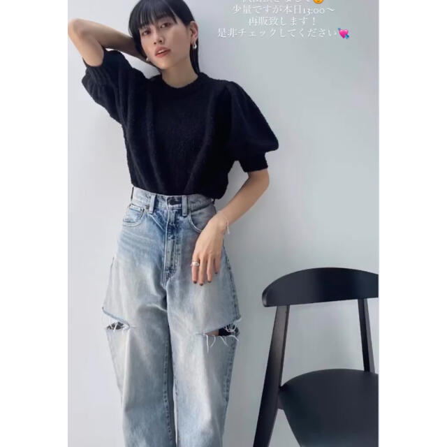 moussy - 23☆MOUSSY THIGH SLIT LOOSE STRAIGHT確実正規品の通販 by