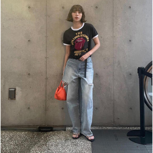 moussy THIGH SLIT LOOSE STRAIGHT 23インチ