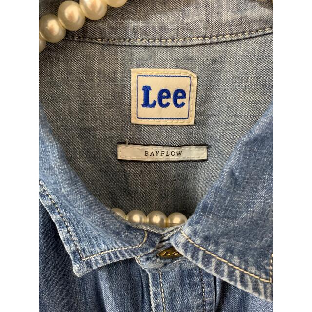 Lee(リー)のベイフロー　Lee 新品未使用タグ付き　シャツワンピース　ライトブルー　　デニム レディースのワンピース(ひざ丈ワンピース)の商品写真