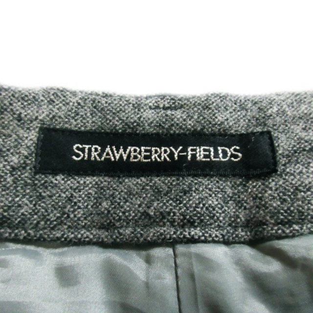 STRAWBERRY-FIELDS(ストロベリーフィールズ)のストロベリーフィールズ パンツ テーパード アンクル ツイード ウール グレー レディースのパンツ(その他)の商品写真