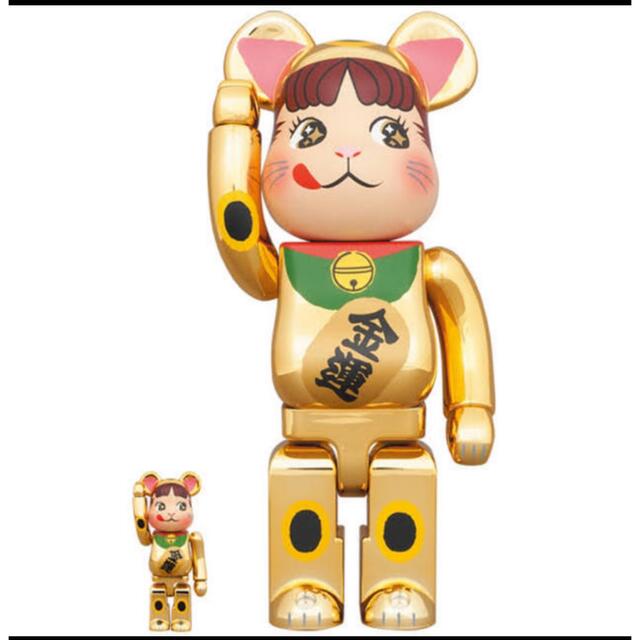 BE＠RBRICK 招き猫 ペコちゃん 金運 金メッキ 100% & 400%おもちゃ/ぬいぐるみ