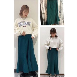 ダブルクローゼット(w closet)のwcloset＊カルゼ切替マーメイドスカート＊1点のみ(ロングスカート)