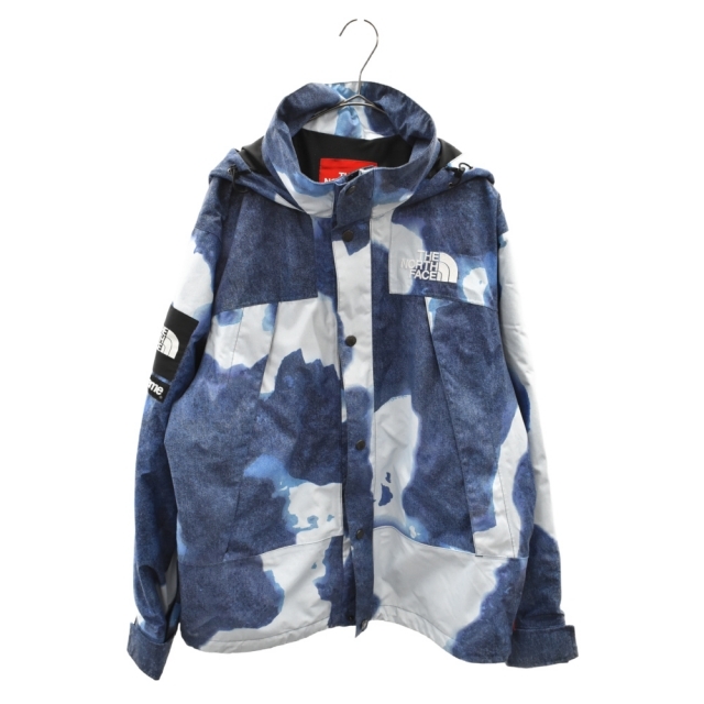 SUPREME シュプリーム 21AW×THE NORTH FACE Bleached Denim Print Mountain Jacket ノースフェイス ブリーチデニム マウンテンジャケット ブルー NP52100I