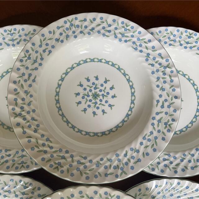 Aynsley China(エインズレイ)の【レア美品】エインズレイ★勿忘草★深皿　6枚 インテリア/住まい/日用品のキッチン/食器(食器)の商品写真