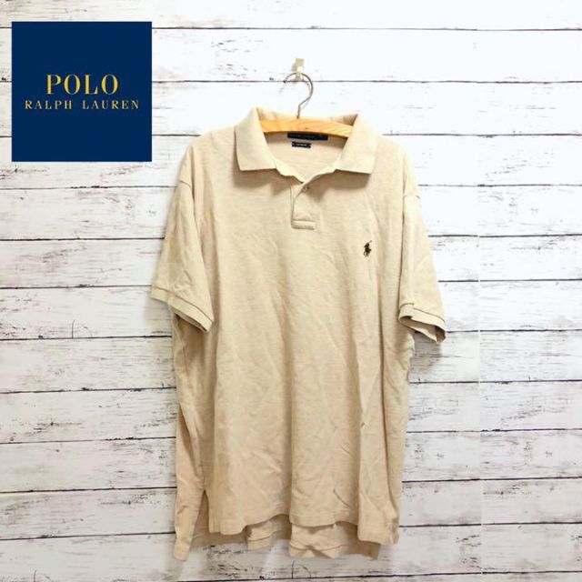 POLO◆ラルフローレン ポロシャツ　ベージュ　ビックシルエット