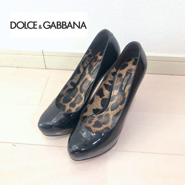 DOLCE&GABBAN◇ドルガバ パンプス レオパード ヒョウ柄 36 厚底