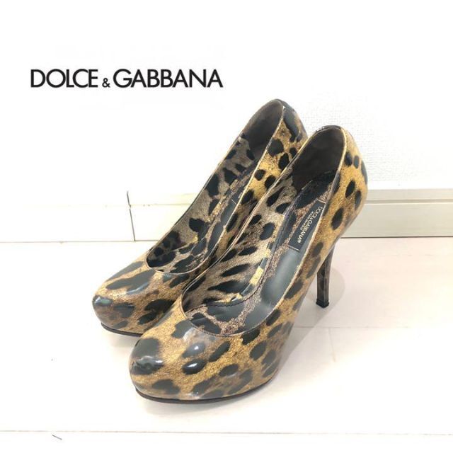 DOLCE&GABBAN◇ドルガバ パンプス レオパード ヒョウ柄 36 厚底 人気
