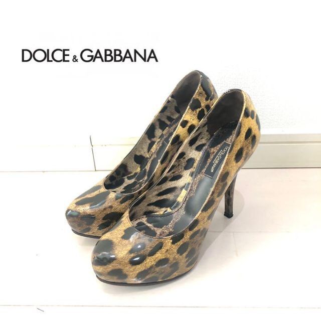 DOLCE\u0026GABBAN◆ドルガバ　パンプス　レオパード　ヒョウ柄 36 厚底