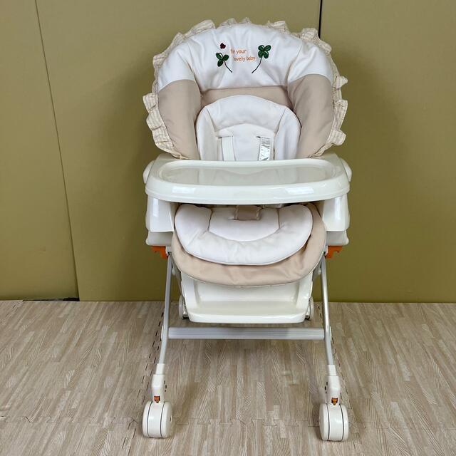 極上クリーニング済 ☆美品☆ コンビ ハイローベッド&チェア リバーシブルシート 極上クリーニング済 ☆美品☆ コンビ ハイローチェア インナー