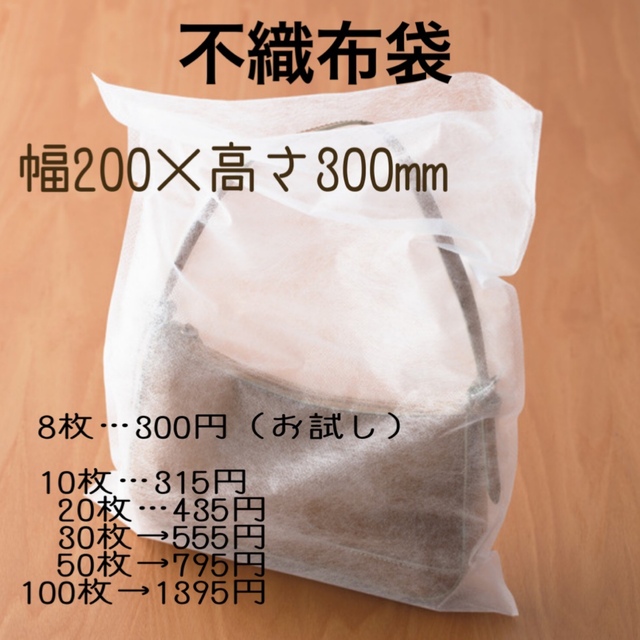 20枚　不織布袋　お試し　ラッピング　その他 インテリア/住まい/日用品のオフィス用品(ラッピング/包装)の商品写真