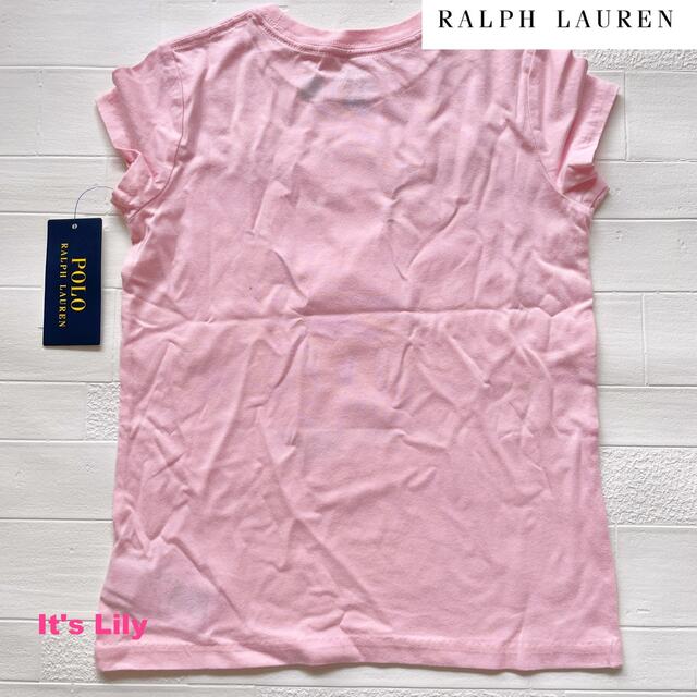 Ralph Lauren(ラルフローレン)の3t100cm ラルフローレン　ベア　半袖　ピンク　姉妹コーデ キッズ/ベビー/マタニティのキッズ服女の子用(90cm~)(Tシャツ/カットソー)の商品写真