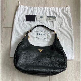 プラダ(PRADA)の【美品】PRADA プラダ ホーボーバッグ　ワンショルダー　NERO 黒(ショルダーバッグ)