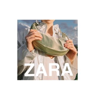 ザラ(ZARA)の新品タグ付き ZARA ザラ ミニバック サテンプリーツ(ショルダーバッグ)