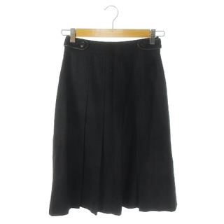 ジェイプレス(J.PRESS)のジェイプレス スカート ボックスプリーツ ミモレ ロング ウール 7 黒(ロングスカート)