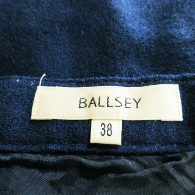 Ballsey(ボールジィ)のボールジー スカート サーキュラー フレア ミニ ウール 38 紺 ネイビー レディースのスカート(ミニスカート)の商品写真