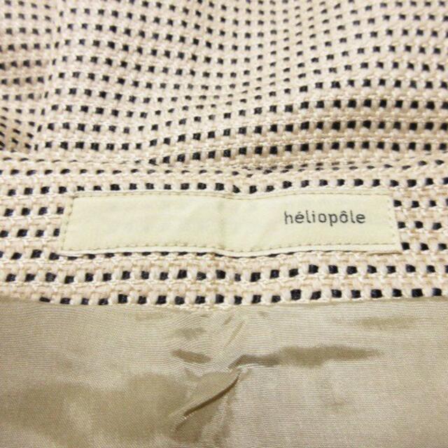 heliopole(エリオポール)のエリオポール スカート フレア ミニ グログランテープ チェック 34 ベージュ レディースのスカート(ミニスカート)の商品写真