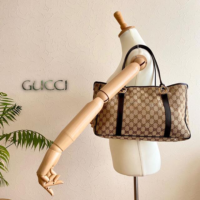 超美品 GUCCI グッチ GG柄 大容量 レザートートバッグ 商品の状態 【未