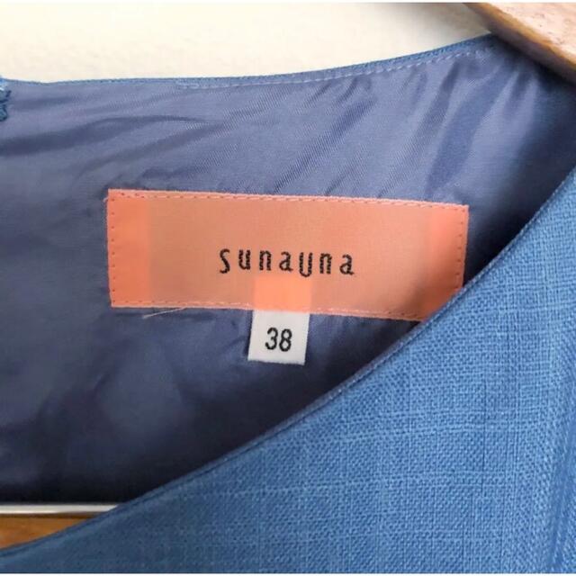 SunaUna(スーナウーナ)の美品♪スーナウーナ　ワンピース♪38 ブルー レディースのワンピース(ひざ丈ワンピース)の商品写真