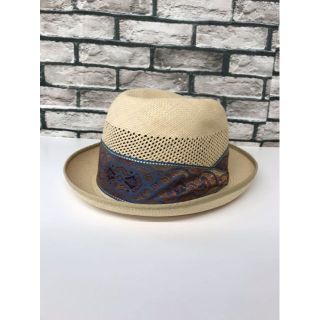 テンダーロイン(TENDERLOIN)のテンダーロイン☆21SS PANAMA HAT ペイズリーリボンパナマハット(ハット)