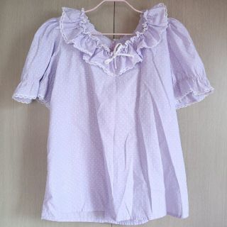 アンジェリックプリティー(Angelic Pretty)のヴィンテージ パープル ドットブラウス(シャツ/ブラウス(半袖/袖なし))