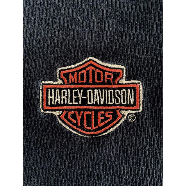 HARLEY-DAVIDSON　ハーレーダビッドソン　ロンT　ブラック　サーマルTシャツ