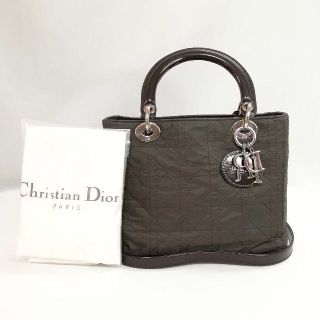 ディオール(Dior)の【美品級】クリスチャン・ディオール　レディディオール　カナージュ　ハンドバッグ(ハンドバッグ)