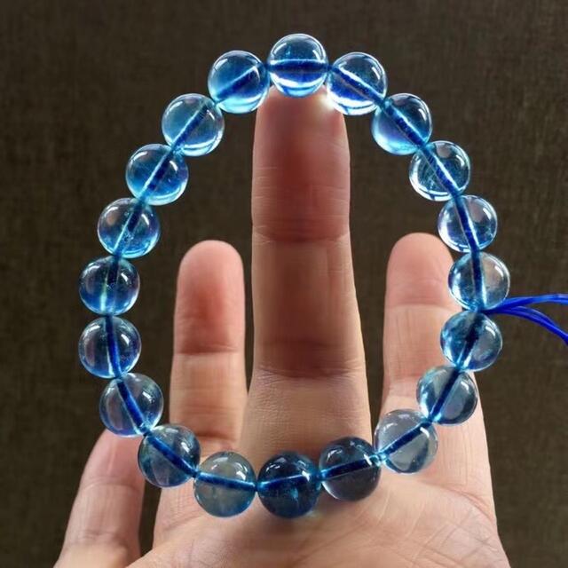 ⭐︎【天然】アクアマリン ブレスレット 9.6mm 【別倉庫からの配送