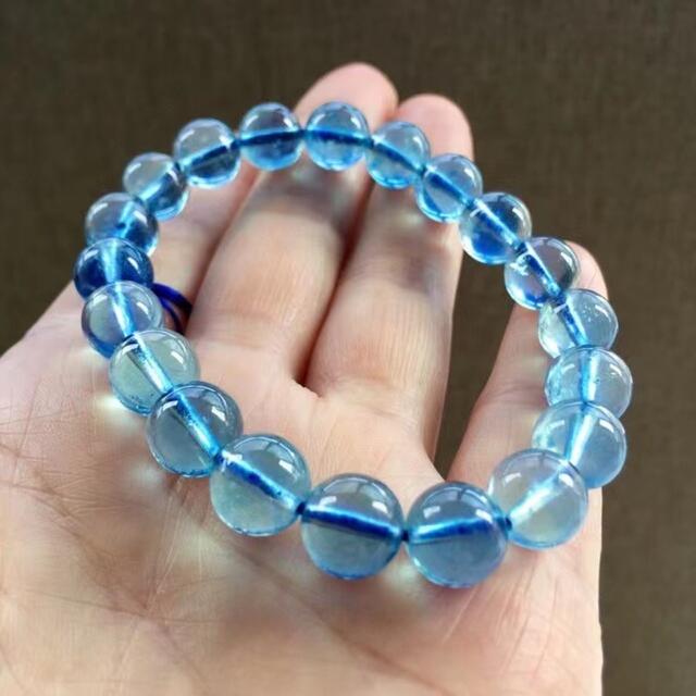 ⭐︎【天然】アクアマリン ブレスレット 9.6mm 【別倉庫からの配送