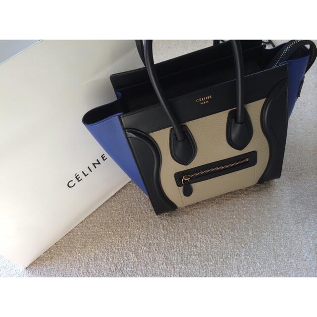 celine(セリーヌ)のCELINE(セリーヌ) Luggageラゲージ　マイクロ　トリコロール レディースのバッグ(ハンドバッグ)の商品写真