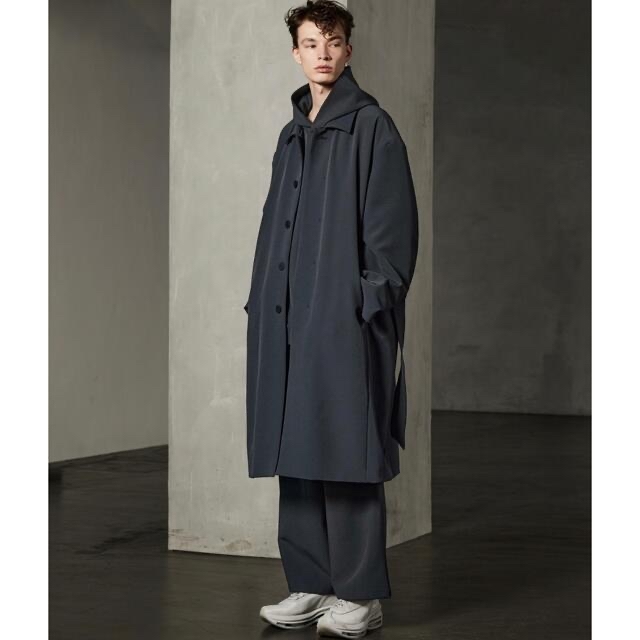 LIDNM(リドム)のATTACHMENT × WYM MINIMAL BAL COLLAR COAT メンズのジャケット/アウター(ステンカラーコート)の商品写真