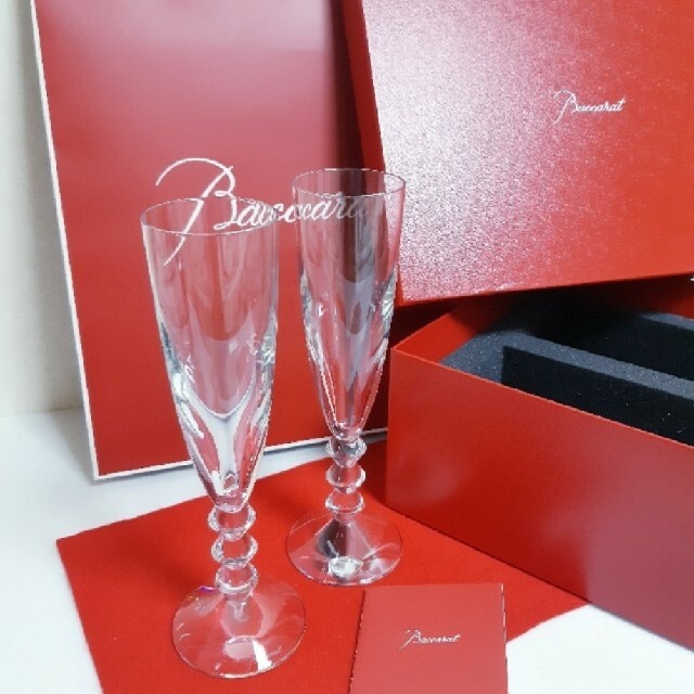 Baccarat(バカラ)のバカラ ベガ シャンパン フルート グラス ペア セット インテリア/住まい/日用品のキッチン/食器(食器)の商品写真