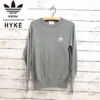 アディダス(adidas)のHYKE × adidas Originals ロゴ コットンニット セーター(ニット/セーター)